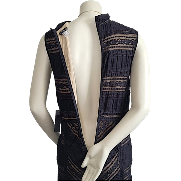 VENUS Sleeveless Black Fishtail Lace Dress Size 16 - Picture 8 of 14